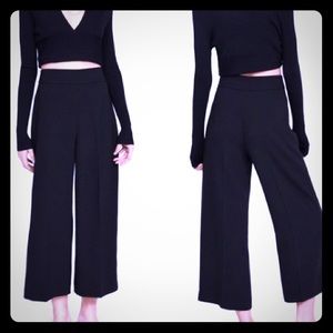 Zara crop wide leg pant XS